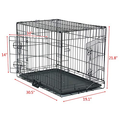 30 Pet Kennel Cat Dog Folding Steel Crate Animal Playpen Wire Metal
