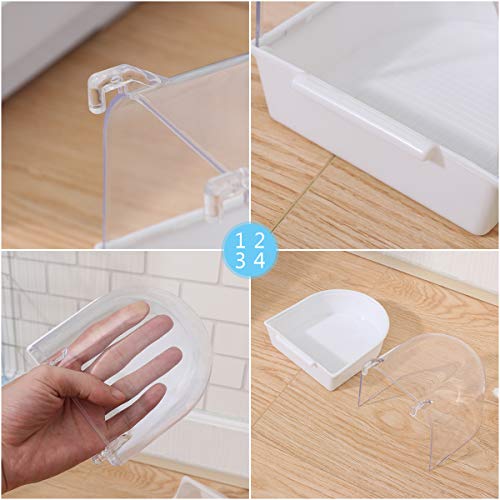 UEETEK Caged Bird Bath Multi Cage Bird Bath Covered for Small Bri...