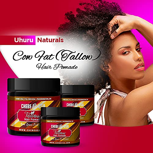 Uhuru Naturals Cow Fat Tallow Hair Pomade - Contains All-Natura...