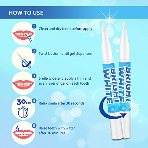 Teeth Whitening Pen Gel 4 Pens, Painless, Effective, Remove Yea...