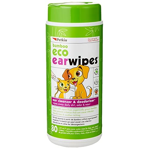 Petkin Pet Eco Ear Wipes Size 80ct Petkin Pet Eco Ear Wipes Dog/C...