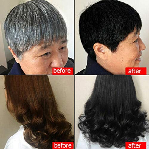 Instant Herbal Hair Colouring Shampoo, 3 In 1 Black Hair Shampoo,...