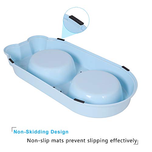 UPSKY Double Dog Cat Bowls Double Premium Stainless Steel Pet Bow...