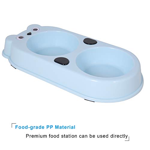 UPSKY Double Dog Cat Bowls Double Premium Stainless Steel Pet Bow...