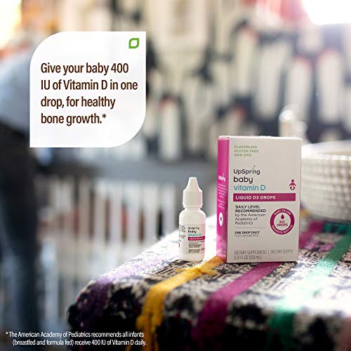 Upspring Baby Vitamin D3 Drops for Infants | Flavorless | Easy to...