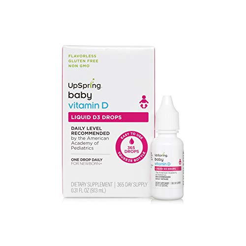 Upspring Baby Vitamin D3 Drops for Infants | Flavorless | Easy to...