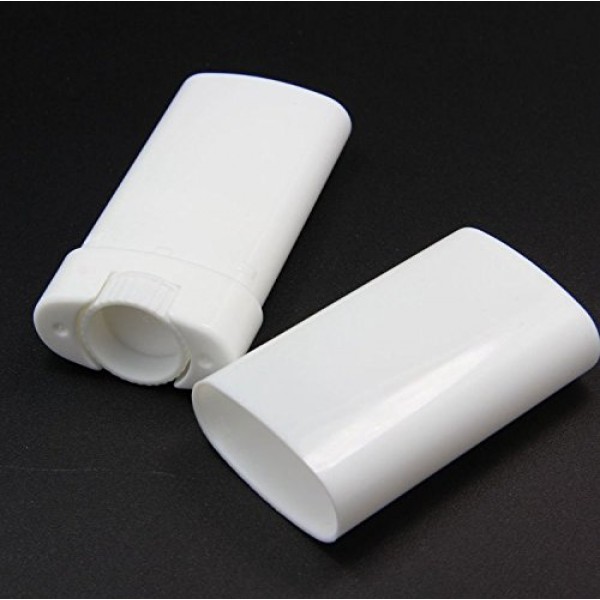 10pcs Empty Oval White Containers Small Sample Tubes Plastic Lip ...
