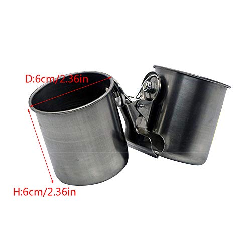 USJF Metal Parrot Feeding Bowl Bird Water Feeder Cups with Clip f...