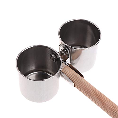 USJF Metal Parrot Feeding Bowl Bird Water Feeder Cups with Clip f...