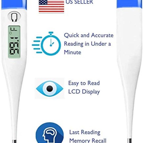 Basal Body Thermometer - Waterproof, Highly Accurate 1/100th Degr...