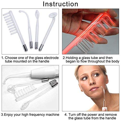 VamsLuna High Frequency Wand Machine, Portable Electrode Beauty D...