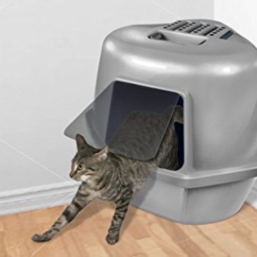 Van Ness Corner Enclosed Cat Pan, Silver, Large CP9