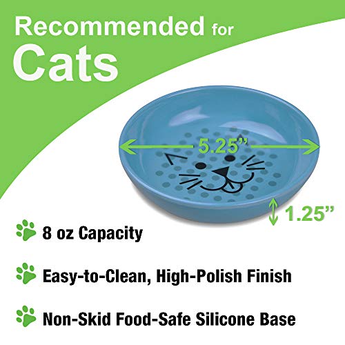 Van Ness ECOWARE Cat Dish,Pacific Blue, 8 Ounce, Single Dish ECW...