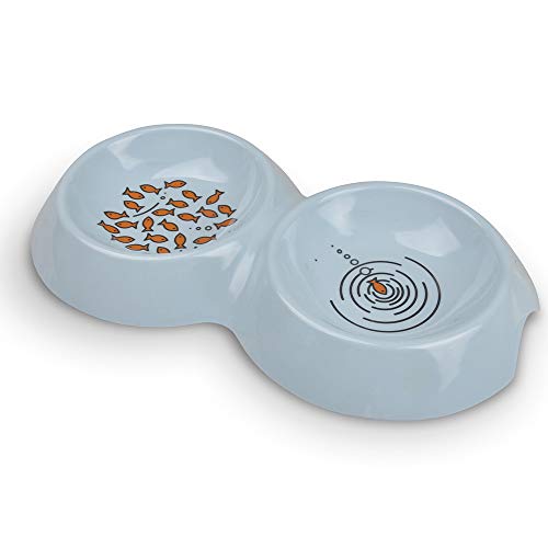 Van Ness - Ecoware Double Cat Dish, Renewable & Sustainable Bambo...