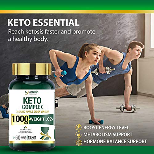 Keto Pills, 60 Capsules Fat Burner & Weight Loss Supplement Formu...