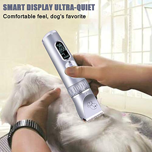 Professional Dog Clippers Grooming Kit, Low Noise Rechargeable Co...