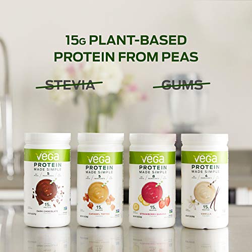 Vega Protein Made Simple, Dark Chocolate, Stevia Free Vegan Plant...