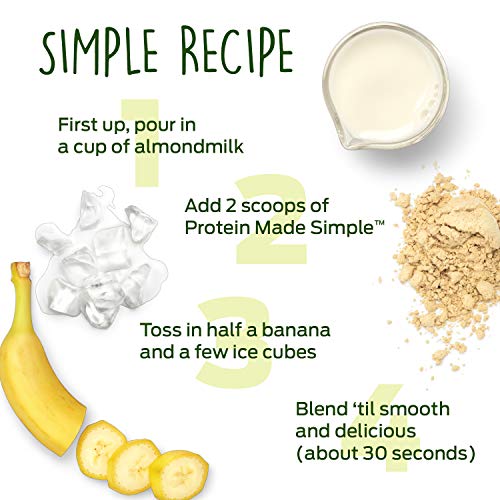 Vega Protein Made Simple, Dark Chocolate, Stevia Free Vegan Plant...
