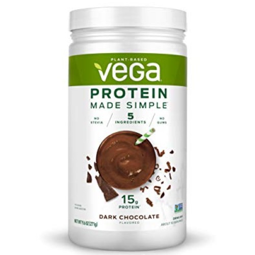Vega Protein Made Simple, Dark Chocolate, Stevia Free Vegan Plant...