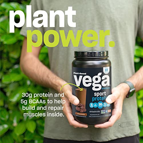 Vega Sport Premium Vegan Protein Powder Vanilla 20 Servings 30g...