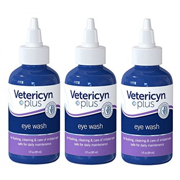 3 Pack Vetericyn Plus All Animal Eye Wash, 3 Ounces Per Pack
