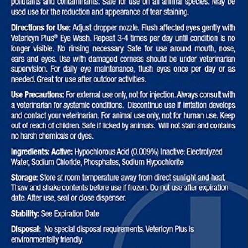 Vetericyn Plus All Animal Eye Wash. Pain-Free Solution for Abrasi...