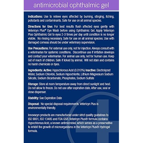 Vetericyn Plus All Animal Ophthalmic Gel. Painless Product for Ey...