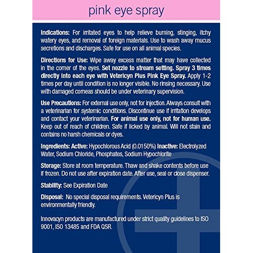 Vetericyn Plus Antimicrobial Pink Eye Spray. Safe and Effective R...