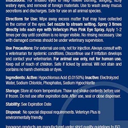 Vetericyn Plus Antimicrobial Pink Eye Spray. Safe and Effective R...