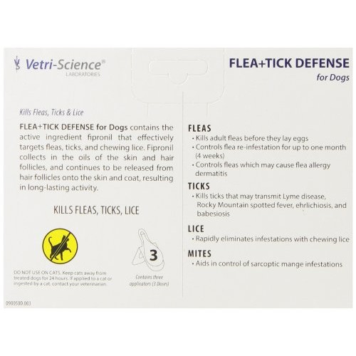 VetriScience Laboratories 090050D.003 Flea + Tick Defense for 8...