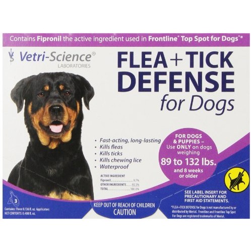 VetriScience Laboratories 090050D.003 Flea + Tick Defense for 8...