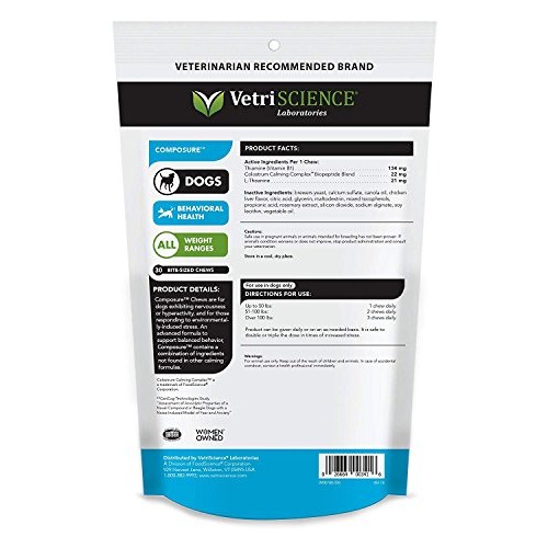 VetriScience Laboratories 3 Pack of Composure Chews, 30 Count Eac...