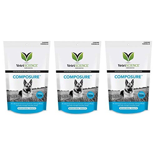 VetriScience Laboratories 3 Pack of Composure Chews, 30 Count Eac...