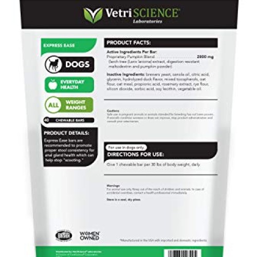 VetriScience Laboratories 40 Count Express Ease, Anal Gland and D...