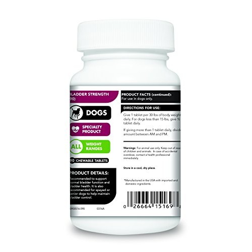VetriScience Laboratories - Bladder Strength Tablet for Dogs, 90 ...