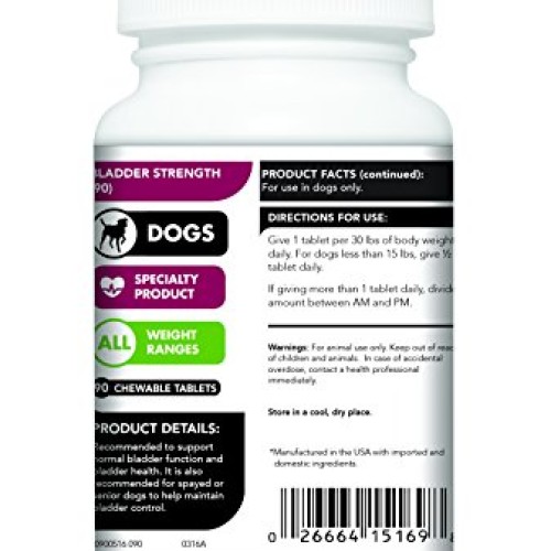 VetriScience Laboratories - Bladder Strength Tablet for Dogs, 90 ...
