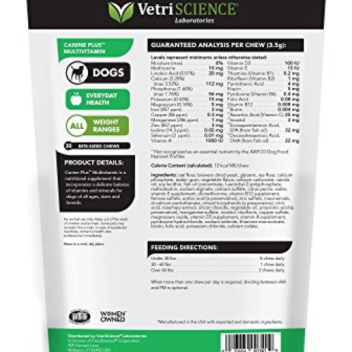 VetriScience Laboratories - Canine Plus MultiVitamin for Dogs, 30...