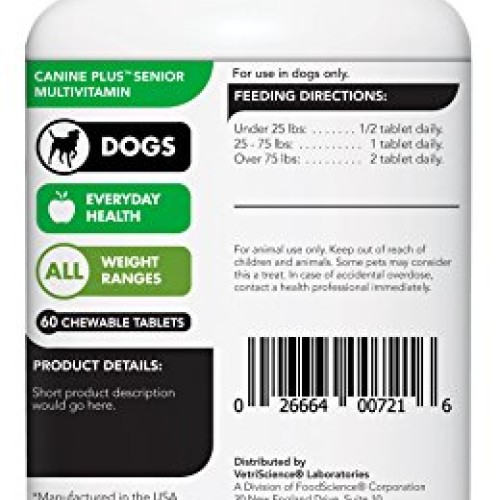 VetriScience Laboratories - Canine Plus MultiVitamin for Dogs, 90...