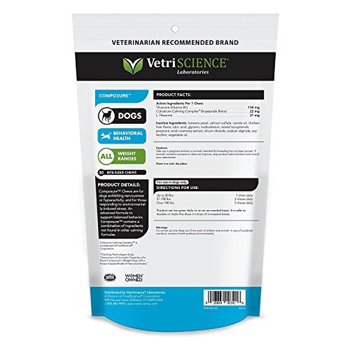 VetriScience Laboratories Composure for Medium and Large Dogs, 30...