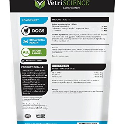 VetriScience Laboratories Composure for Medium and Large Dogs, 30...