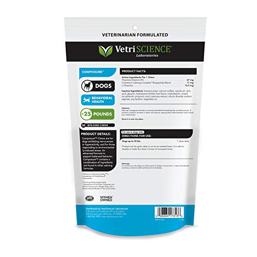 VetriScience Laboratories - Composure Mini for Small Breeds, Calm...