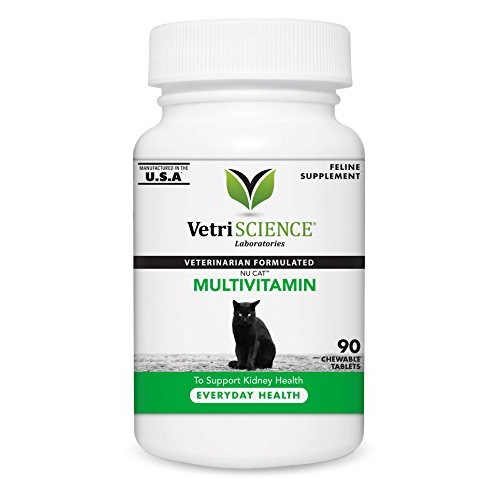 VetriScience Laboratories - Nu Cat Multivitamin for Cats, 90 Chew...