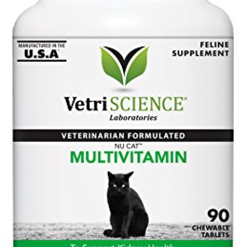 VetriScience Laboratories - Nu Cat Multivitamin for Cats, 90 Chew...