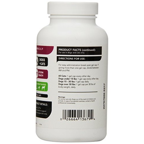 VetriScience Laboratories Omega 3,6,9 for Cats and Dogs, Omega Fa...