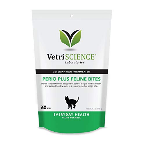 VetriScience Laboratories – Perio Plus Feline Bites, Dental Crunc...