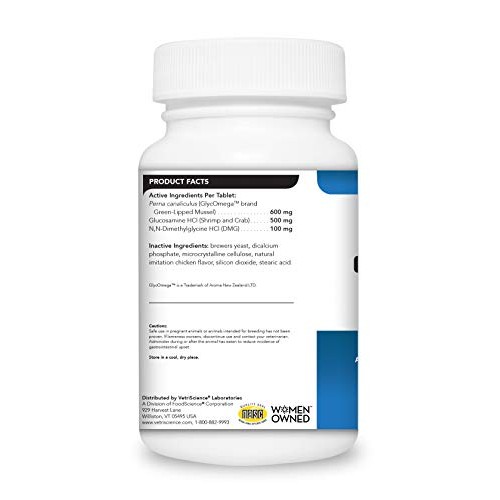 VetriScience Laboratories GlycoFlex 1 for Dogs, 120 Chewable Tabl...