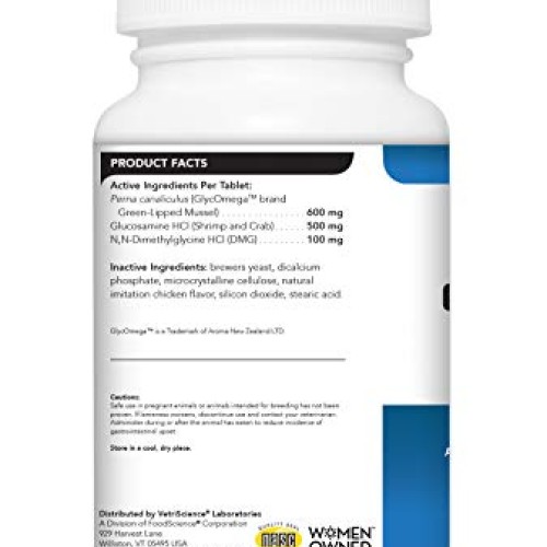 VetriScience Laboratories GlycoFlex 1 for Dogs, 120 Chewable Tabl...