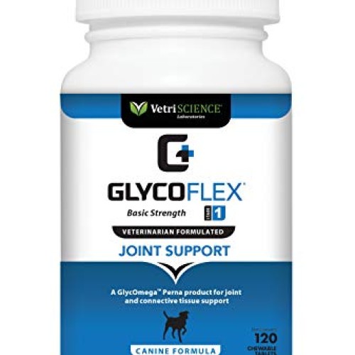 VetriScience Laboratories GlycoFlex 1 for Dogs, 120 Chewable Tabl...