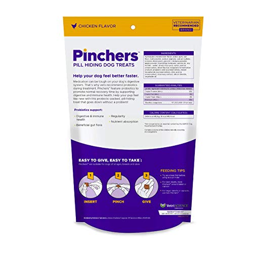 VETRISCIENCE Pill Pinchers for Dogs, Chicken Liver, 45 Pinchers, ...