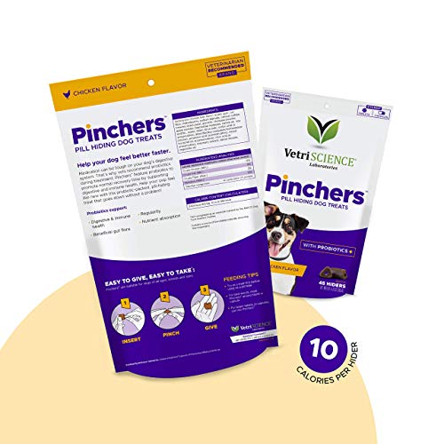 VETRISCIENCE Pill Pinchers for Dogs, Chicken Liver, 45 Pinchers, ...